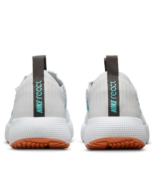 Nike White (Wmns) React Escape Run Flyknit 'Platinum Tint Washed'