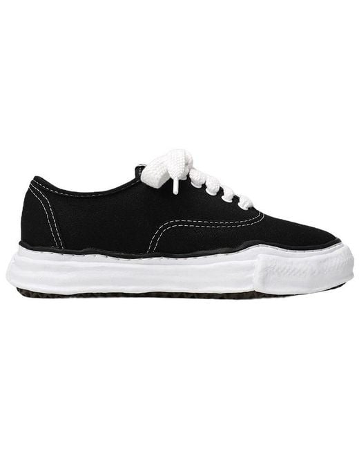 Maison Mihara Yasuhiro Black Baker Vintage-Like Og Sole Canvas Low-Top Sneaker A09Fw735-Blk for men