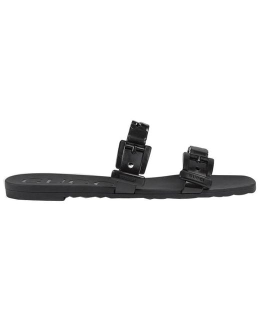 Gucci Black (Wmns) Rubber Slide Sandal