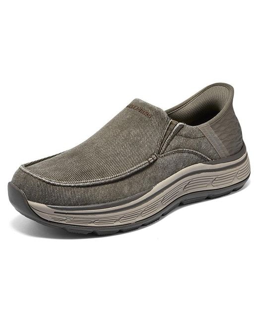 Skechers Gray Remaxed-Fenick Slip-Ins for men