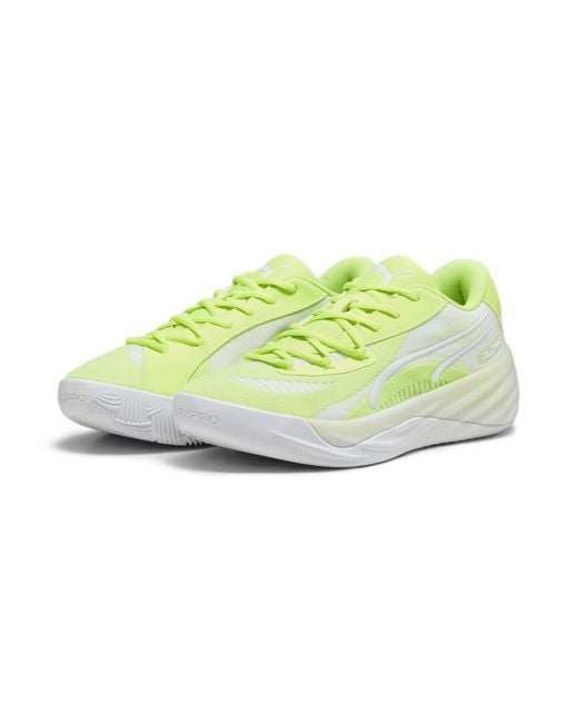 PUMA White All-Pro Nitro 'Lime Squeeze' for men