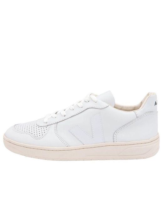Veja White V-10 Leather Lace-Up 'Extra'