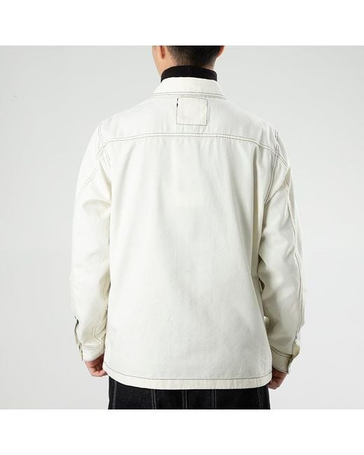 Converse White Pocket Woven Long Sleeves Jacket for men