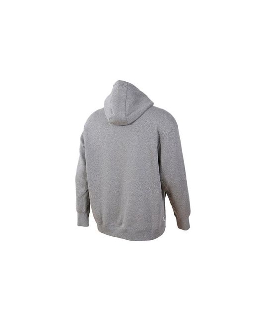 Nike Gray Nsw Oversize Fleece Lined Athleisure Casual Sports Pullover for men
