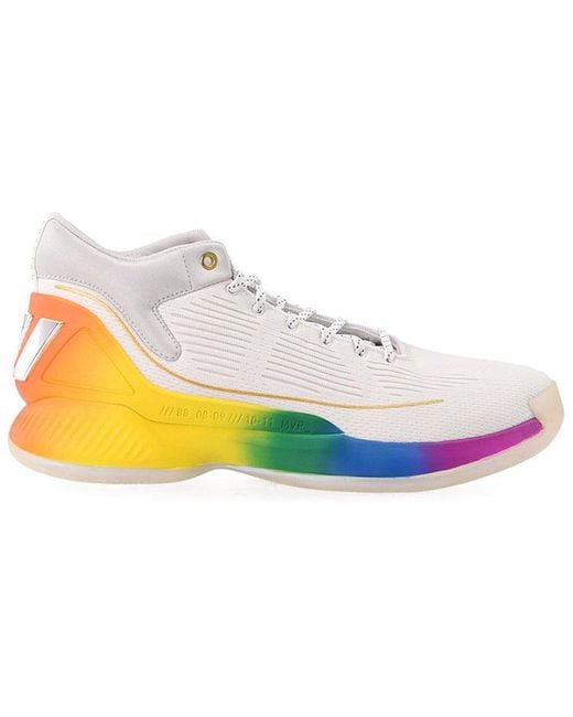 Adidas White D Rose 'Pride Pack' for men