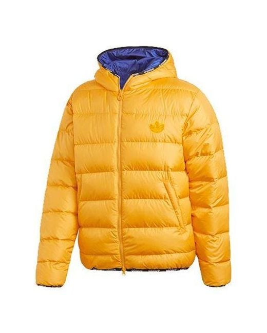 Adidas Yellow Originals Sports Double Sided Down Jacket for men