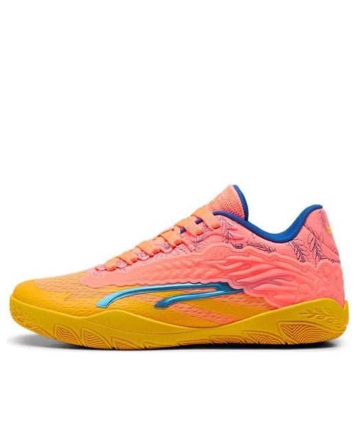 PUMA Orange Mesh Rubber Basketball Shoes