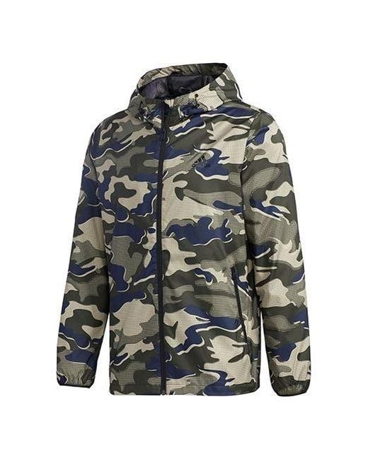 Adidas Gray Mh Wb Camo Sports Hooded Jacket Asia Edition for men