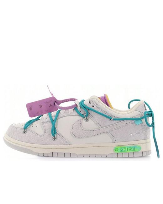 Nike Blue X Off- Dunk Low 'Lot 36 Of 50' for men