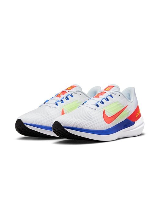 Nike White Air Zoom Winflo 9 'Bright Crimson Racer' for men
