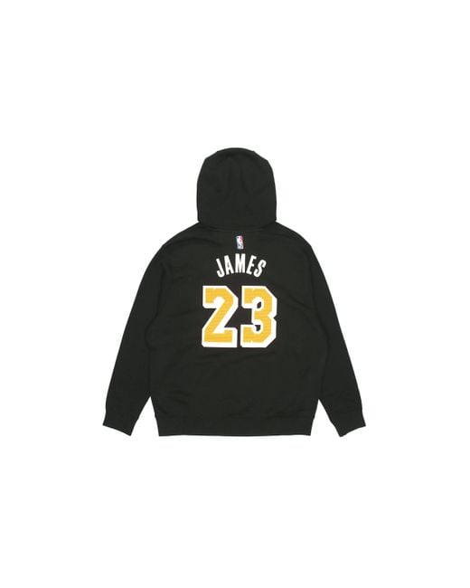 Nike Black Los Angeles Lakers Lebron James No. 23 Nba Player Long Sleeves for men