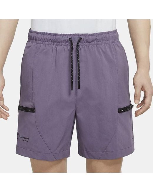 Nike Purple 23 Solid Color Casual Sports Shorts for men