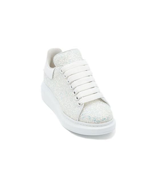 McQueen White (Wmns) Oversized Glitter Sneaker