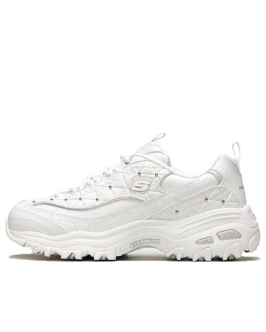 Skechers White (Wmns) D'Lites Glamour Feels Low/Dad Shoes Gs