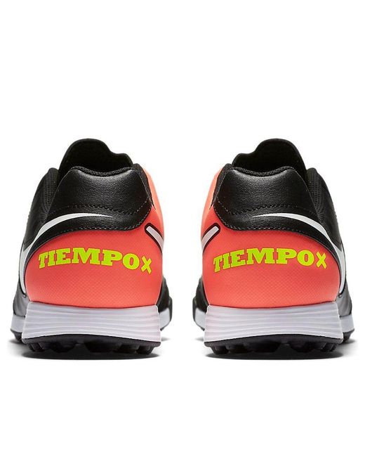 Nike Black Tiempox Genio 2 Leather Tf Volt' for men
