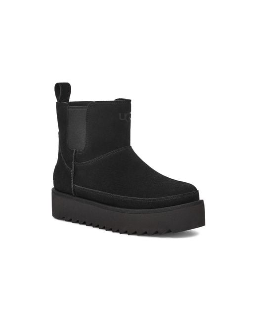 Ugg Black (Wmns) Classic Chelsea Platform Mini Boot