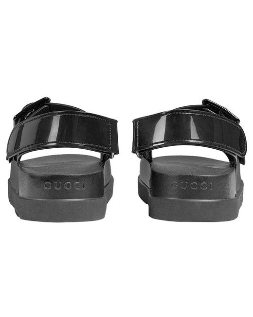 Gucci Black (Wmns) Mini Double G Sandal Rubber'