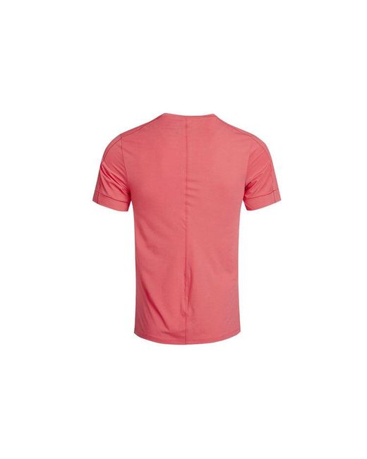 Nike Pink Yoga Dri-Fit Sports Quick Dry Short Sleeve Light for men