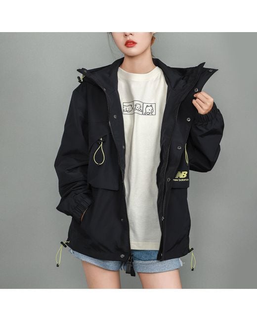 New Balance Blue Multiple Pockets Casual Sports Breathable Woven Jacket Autumn for men