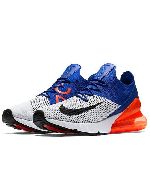 Nike Blue Air Max 270 Flyknit Crimson' for men