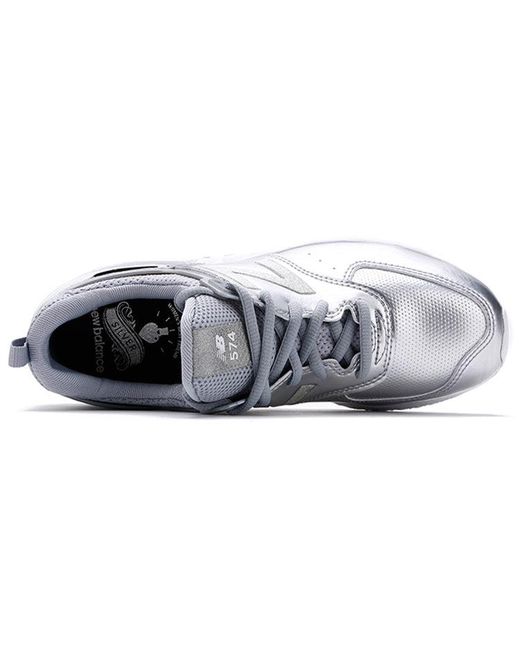 New Balance White 574s Shoes