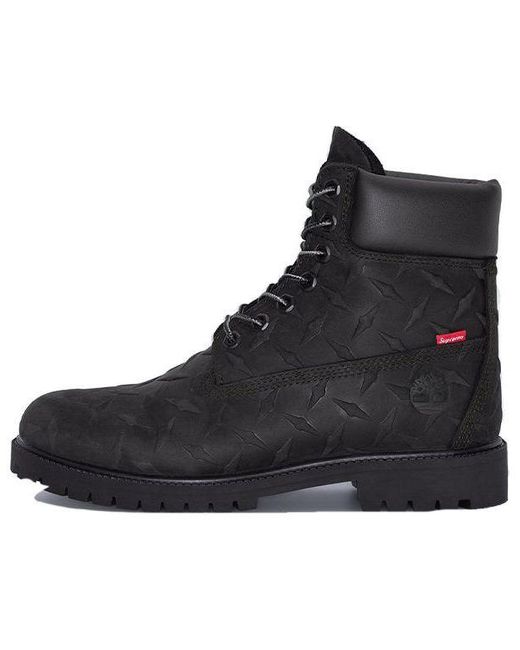 Timberland Black X Supreme Heritage Lace Up 6 Inch Boots for men