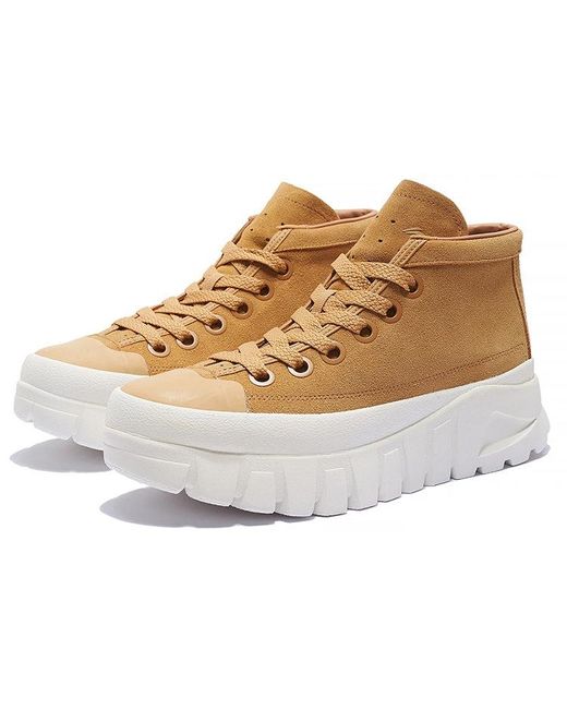 Li-ning Brown Leather Boot 'Khaki' for men
