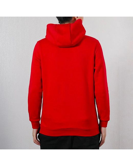 Nike Red Large Logo Fleece Lined Pullover Athleisure Casual Sports Basketball for men