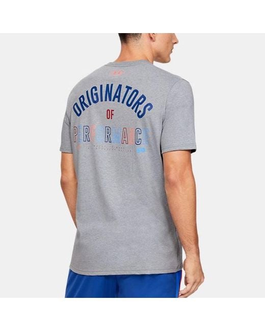 Under Armour Gray Originators Of Performance Back Tee for men