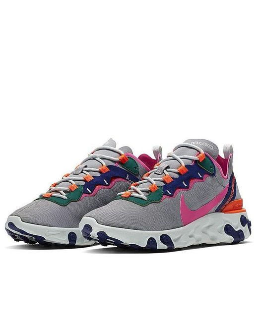 nike react element 55 grey fuchsia