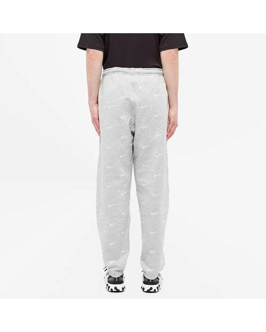 Nike Gray Nrg Swoosh Logo Printing Casual Sports Pants/Trousers/Joggers for men
