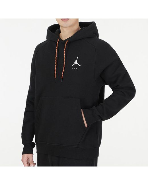 Nike Black Casual Sports Drawstring Hooded Fleece Lined for men