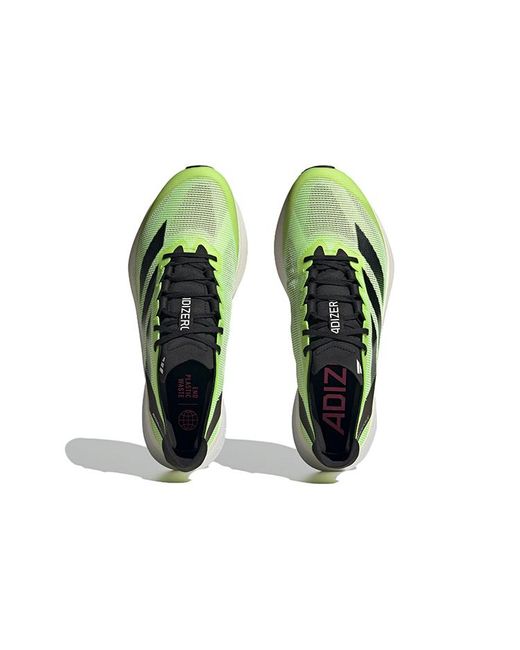 Adidas White Adizero Boston 12 'Neon' for men