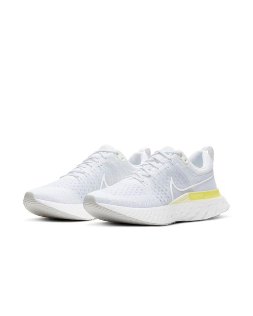 Nike White (Wmns) React Infinity Run Flyknit 2 Light Citron'