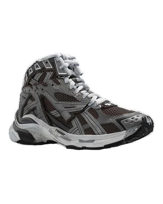 Balenciaga Black Runner High Top Sneakers Nylon Suede-Like Fabric' for men
