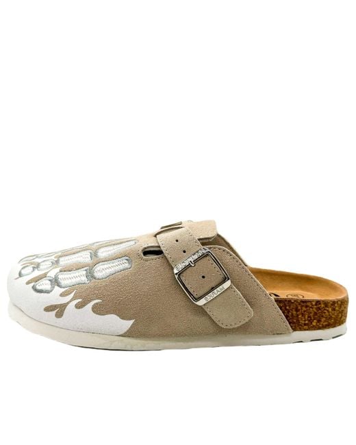 靴 Octavious Marks Fish Bone Clogs OMNEWYORK Octavious Marks Clog 'Fish Bone' in Brown for Men