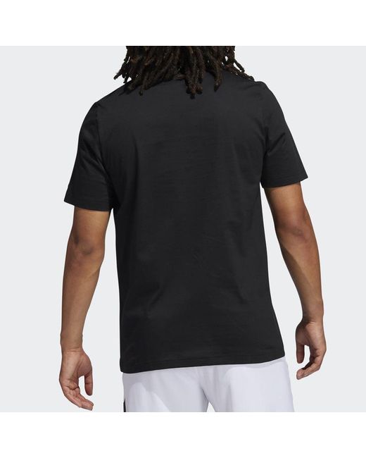 Adidas Black Shanghai Basketball Sports Short Sleeve for men