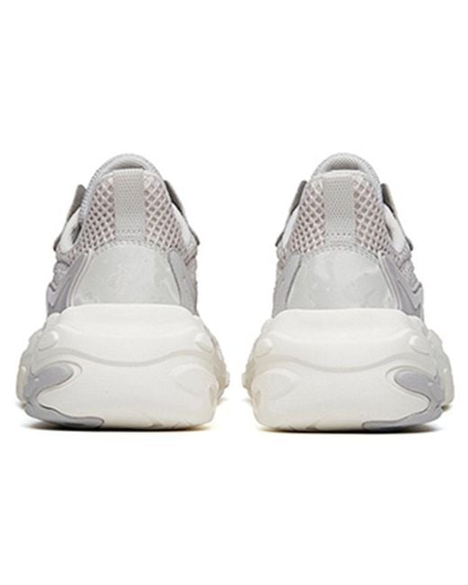 Anta White 'Pojian Comfort Breathable Low-Top Sneakers' for men