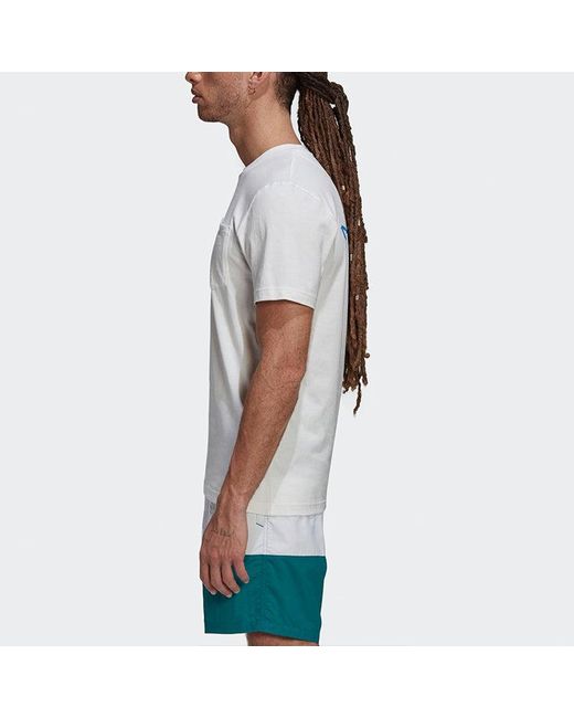 Adidas White Originals X Noah Shell Logo Pocket Teet for men