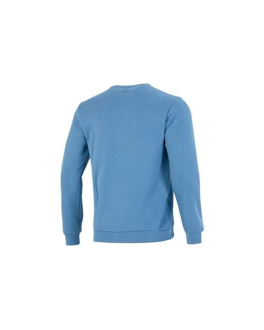 Adidas Blue Mh Crew Swt Athleisure Casual Sports Logo Round Neck Autumn Sky for men