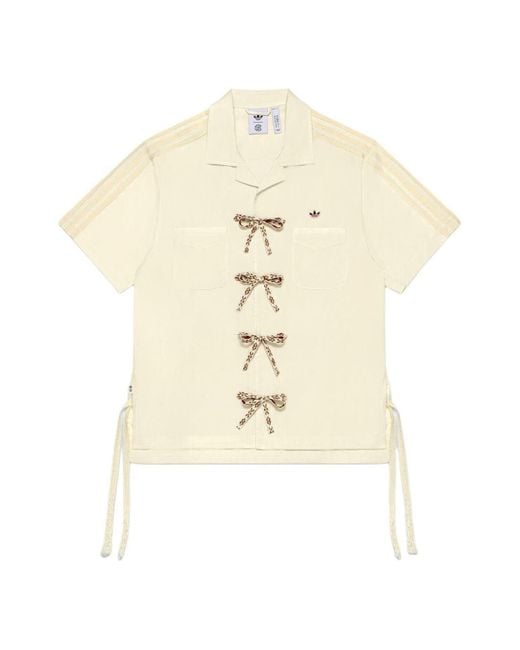 Adidas Natural X Clot Bowling Shirt 'Cream' for men