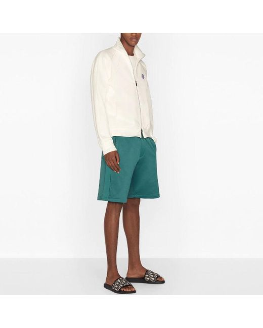 Dior White Fw21 Knit Sports Jacket for men