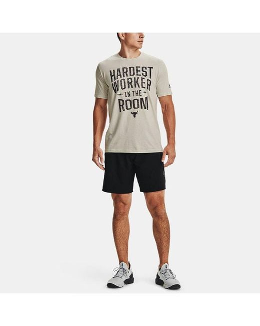 Under Armour White Letter Printing Johnson Training Sports for men