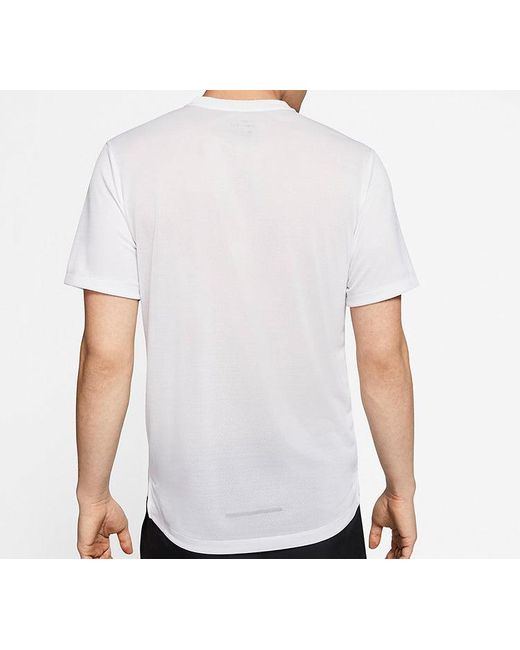 Nike White Miler Wild Run Earth Printing Short Sleeve for men