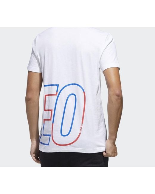 Adidas White Neo Casual T-Shirt for men