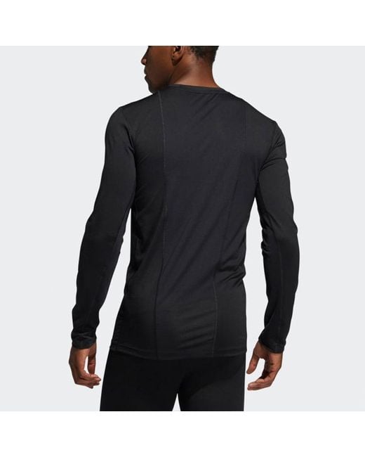 Adidas Black Tf Turf Ls Casual Sports Training Round Neck Long Sleeves for men