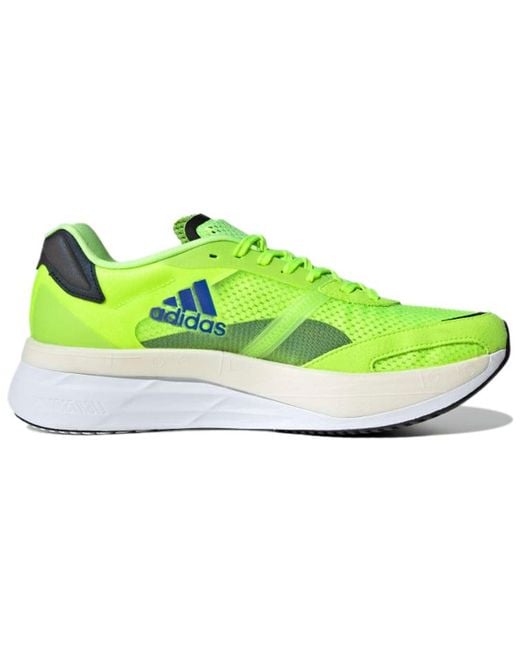 Adidas Green Adizero Boston 'Signal Sonic Ink' for men