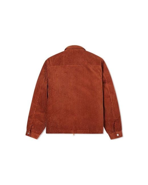 Converse Brown Retro Solid Color Corduroy Jacket for men