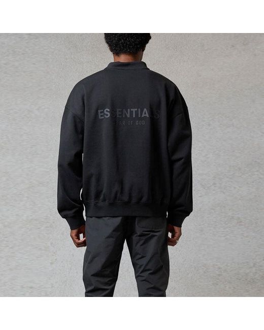 Fear Of God Black Fw20 Long Sleeve Polo Shirt for men