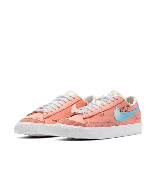 Nike Pink (Wmns) Blazer Low '77 Doodle Yuanyang Swoosh For